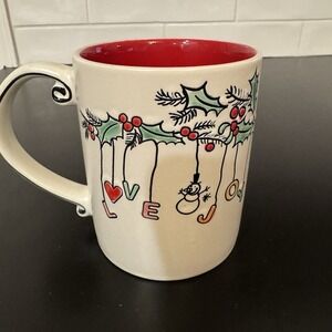 Spectrum Designz Christmas Ornaments Hot Chocolate/Coffee/Tea Mug.‎ White & Red